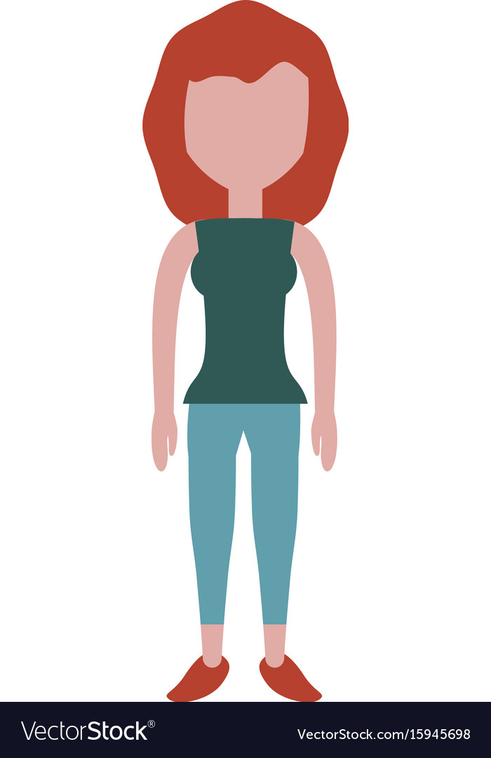 Young woman cartoon