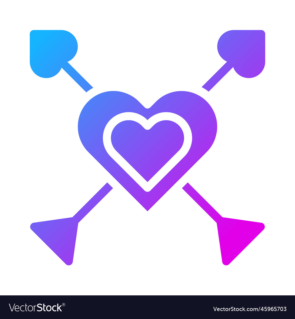 Arrow icon solid gradient style valentine element Vector Image Arrow icon solid gradient style valentine element