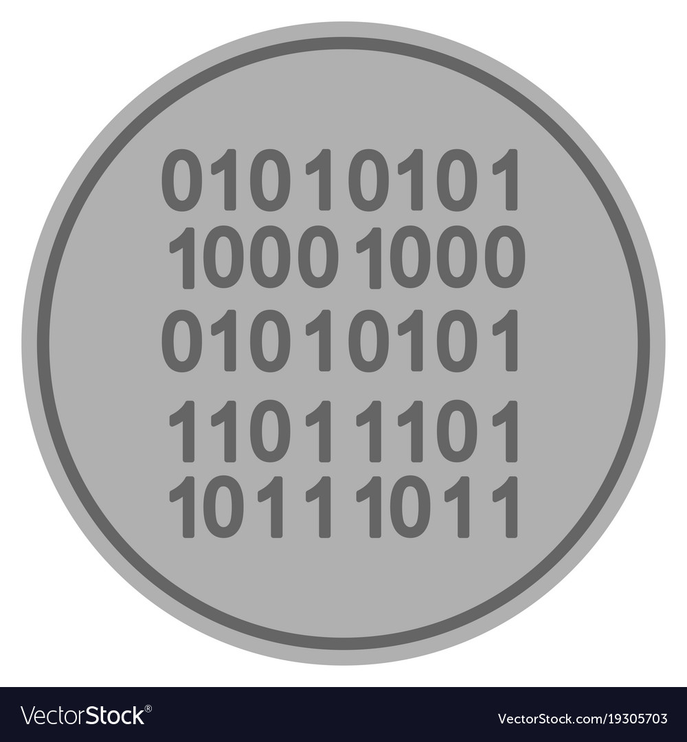 Binary code silver coin
