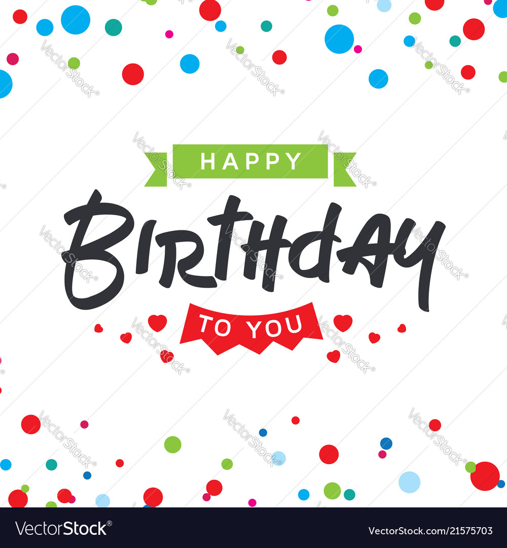 Birthday greeting card Royalty Free Vector Image