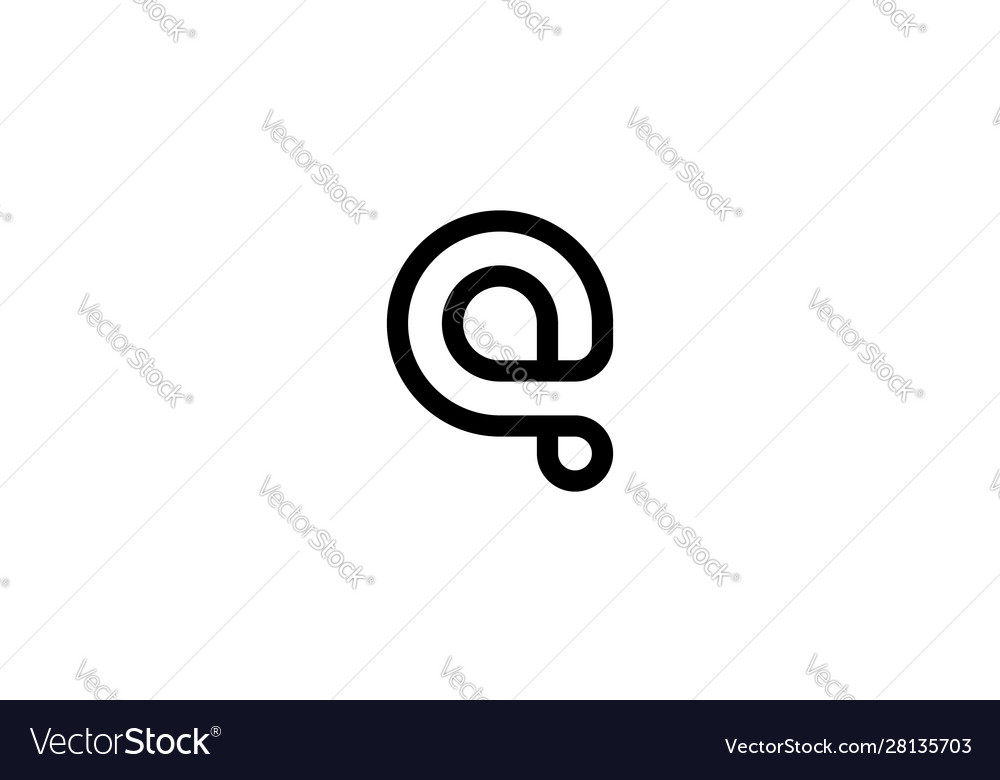 Black letter q outline logo