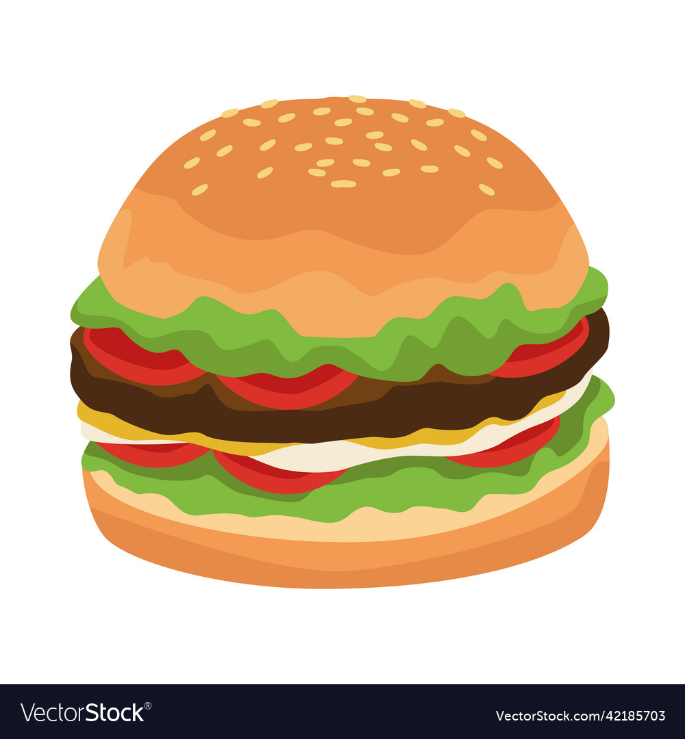 Burger fast food Royalty Free Vector Image - VectorStock