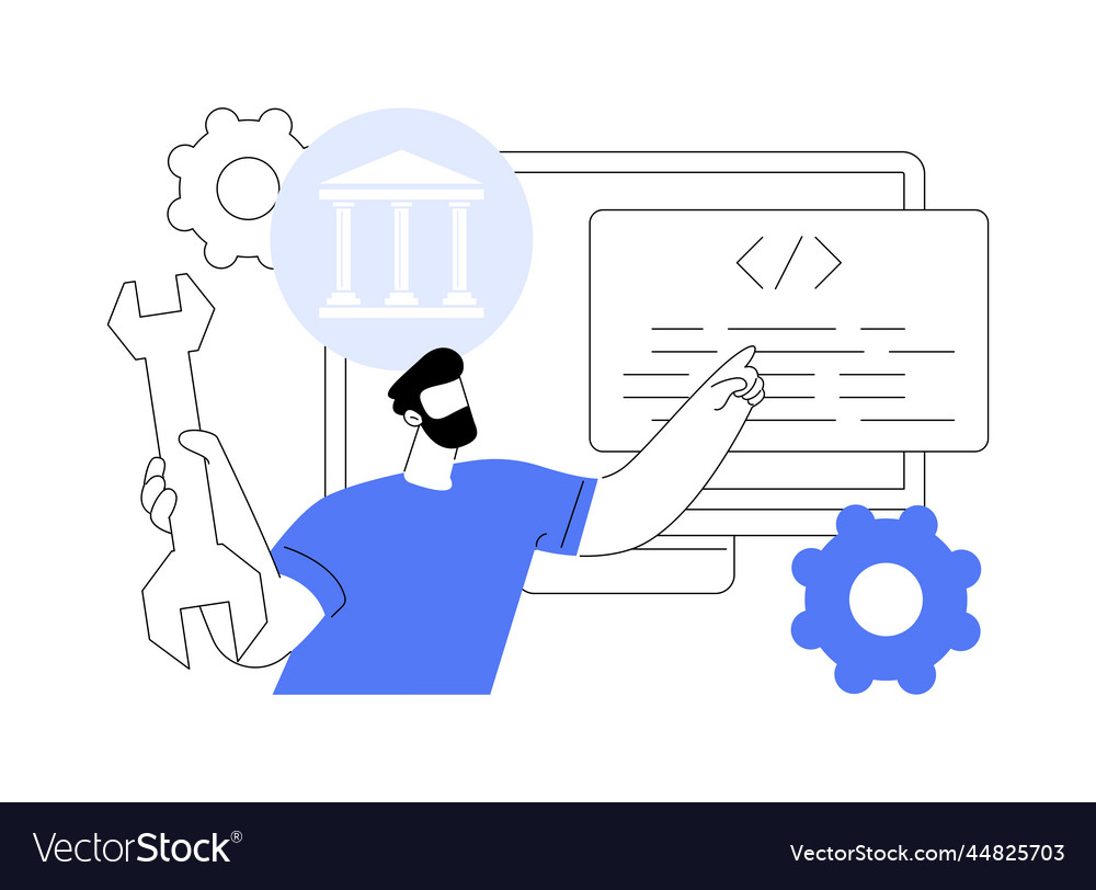 Core banking it system abstract concept