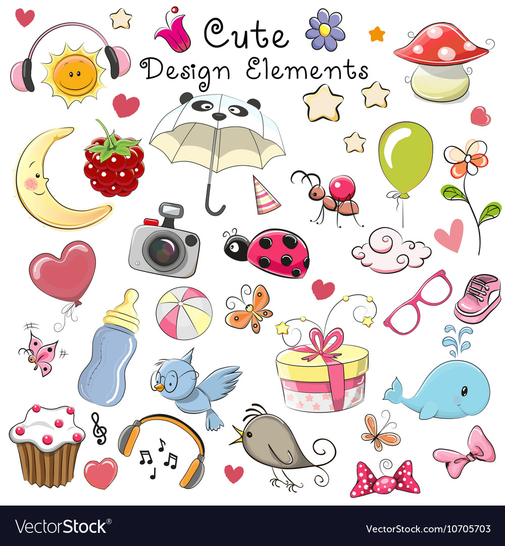 Cute design elements Royalty Free Vector Image