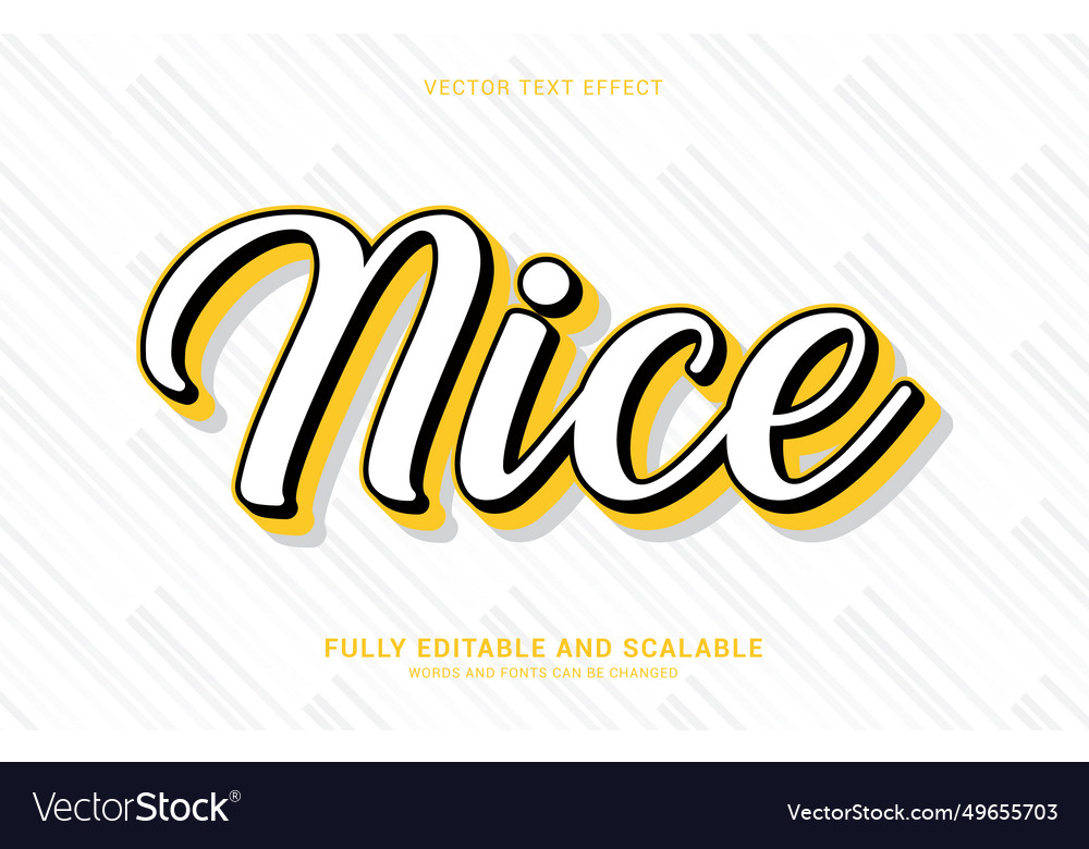 Editable text effect nice style