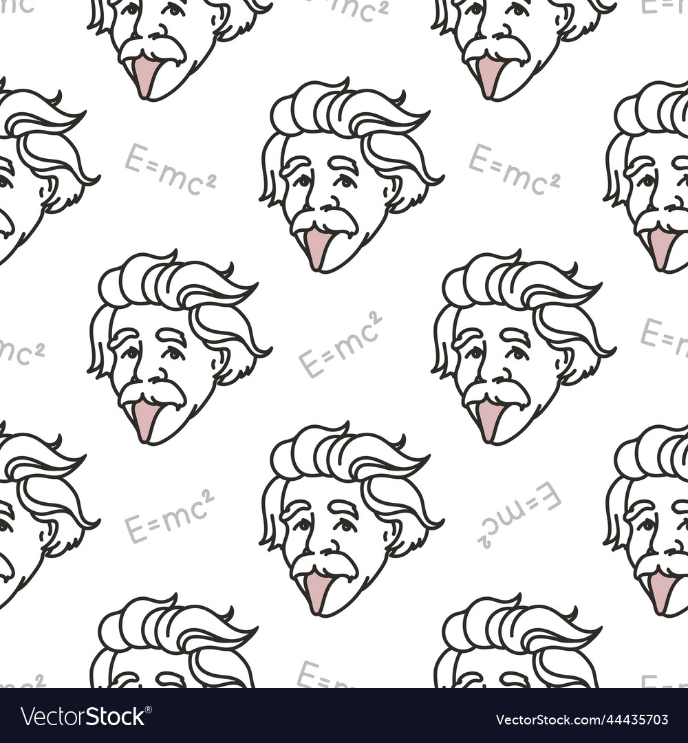 Einstein Seamless Pattern