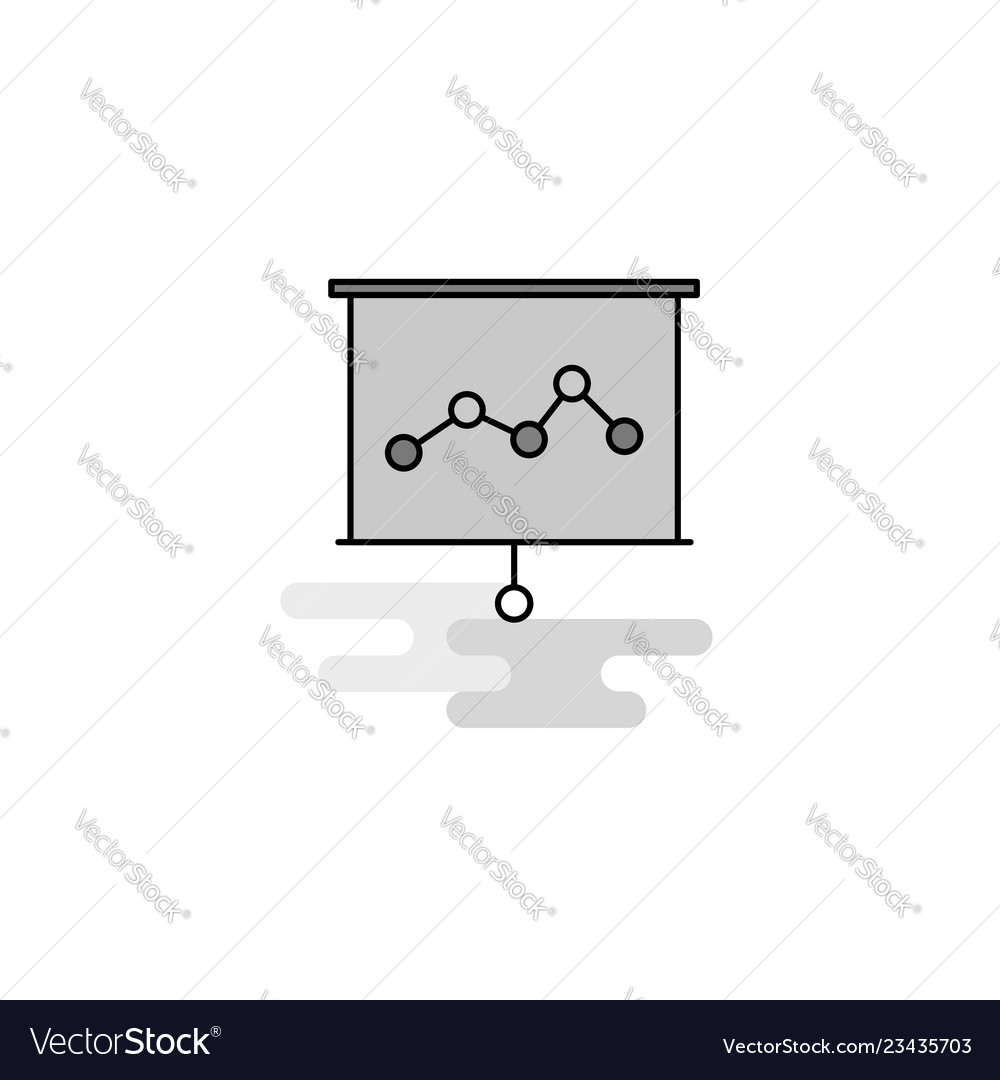 Graph chart web icon flat line filled gray Vector Image Graph chart web icon flat line filled gray