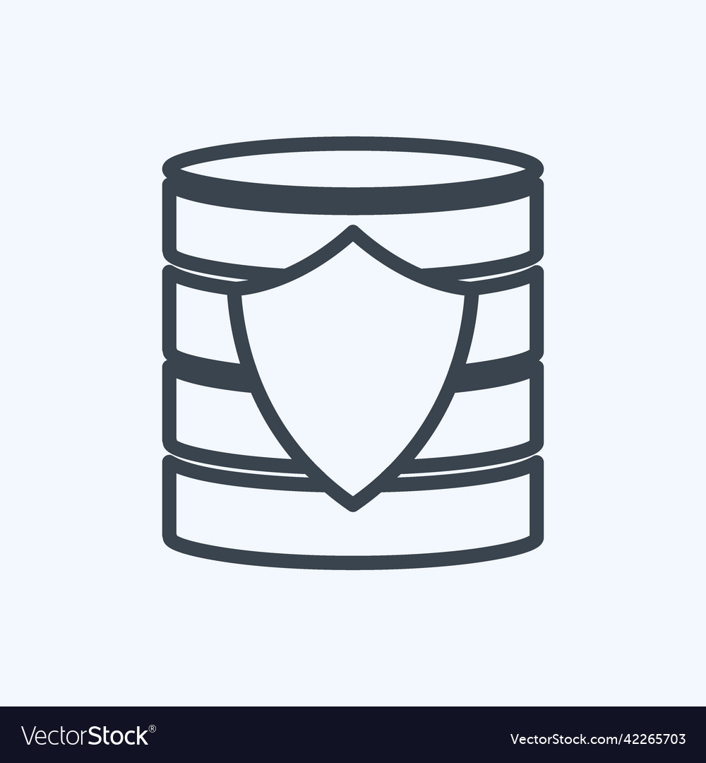 Icon secured backup suitable for data analytics vector image Icon secured backup suitable for data analytics