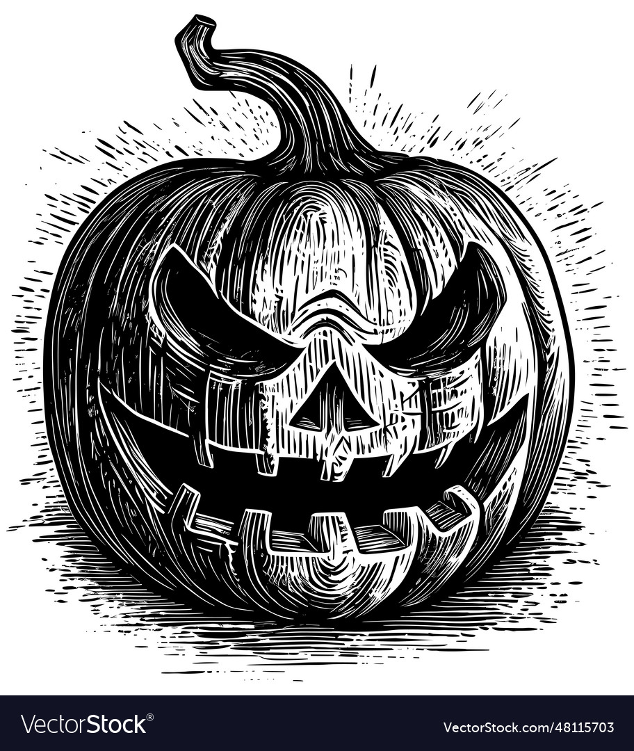 Jack O Lantern Black And White Royalty Free Vector Image Jack O Lantern Black And White Royalty Free Vector Image