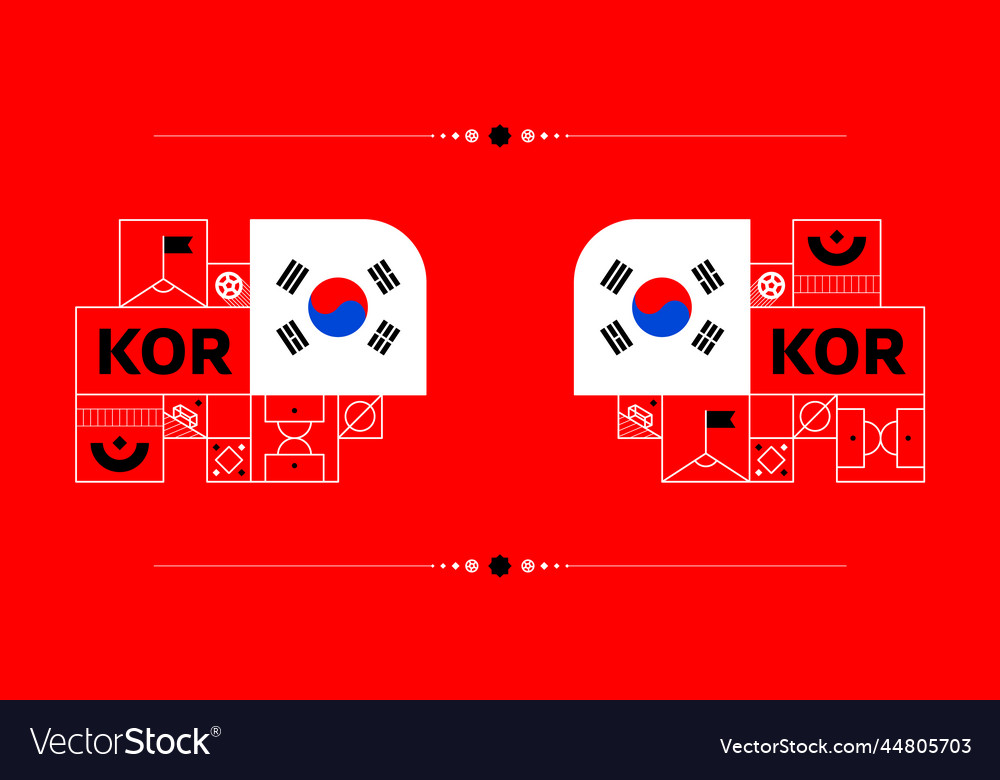 Korea republic flag for 2022 football cup