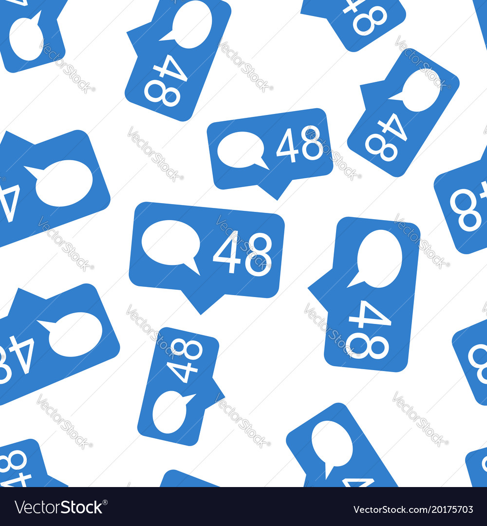 Like comment follower seamless pattern background