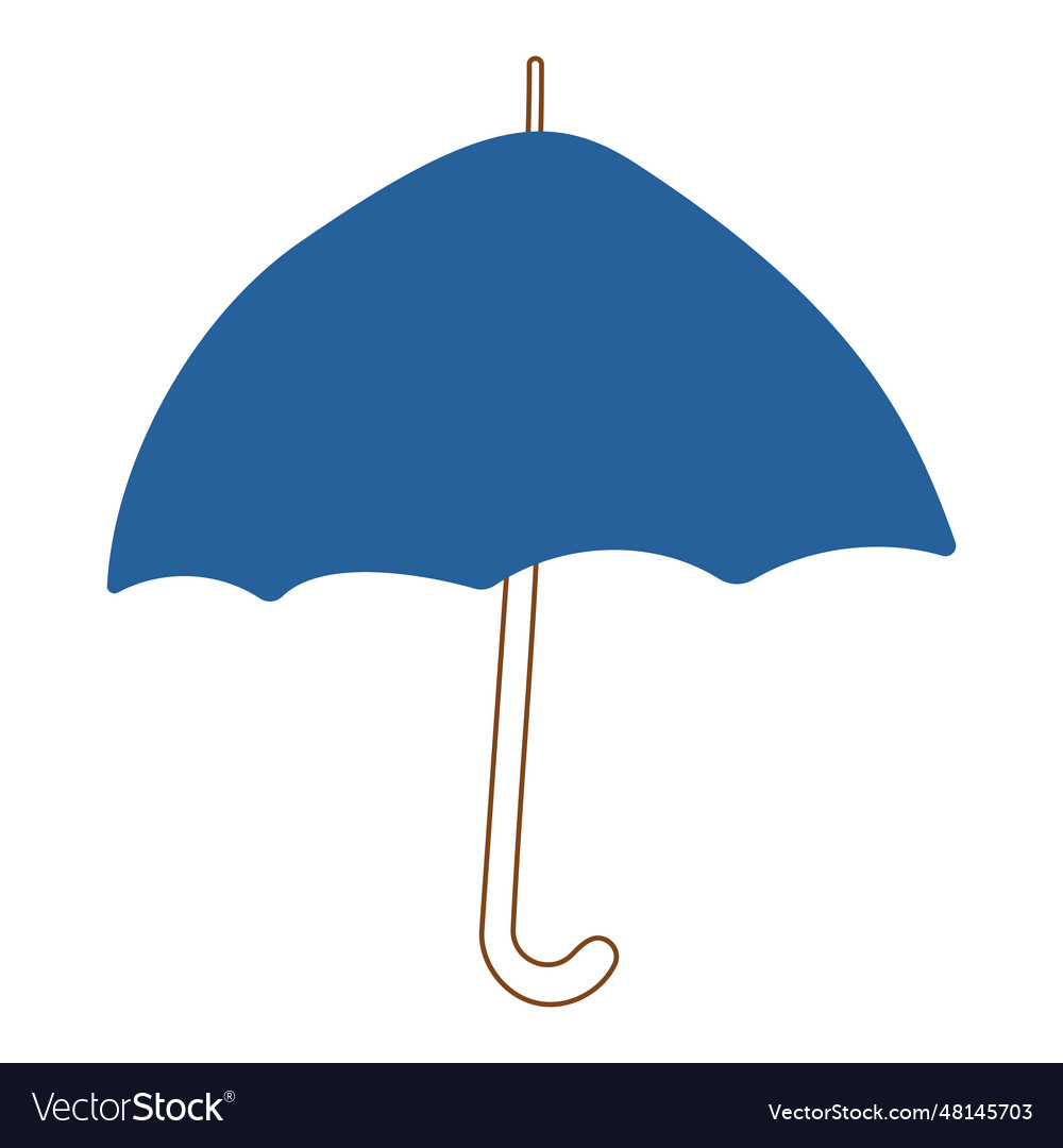 Umbrella color open long line element icon Vector Image Umbrella color open long line element icon