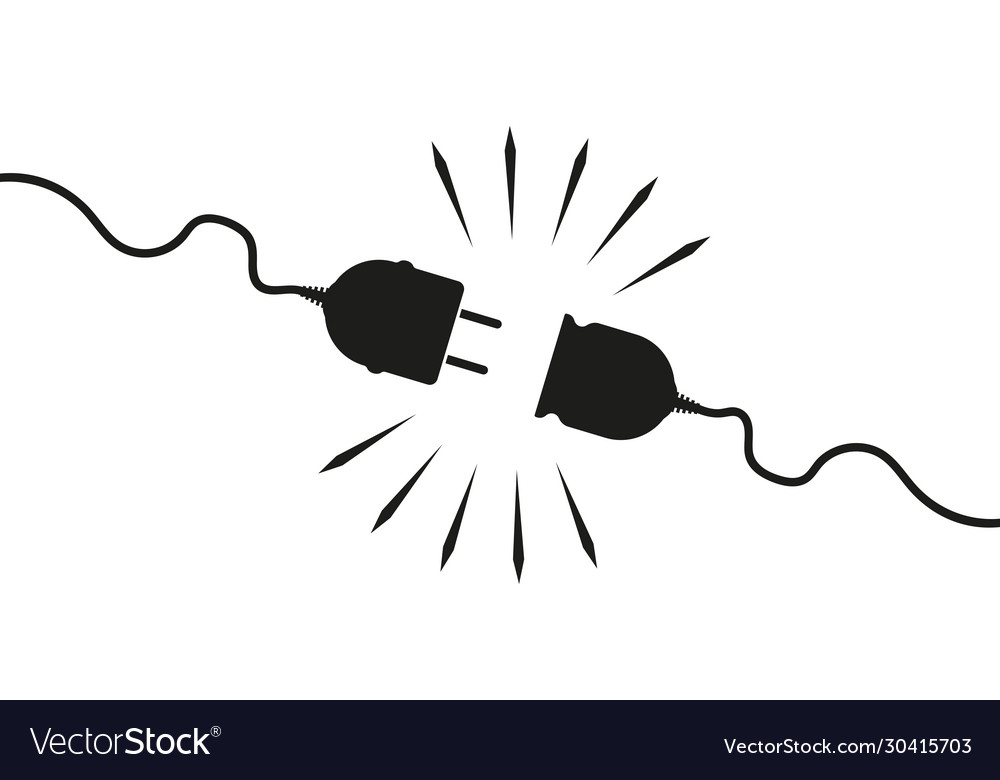 Unplugged sockets minimalistic design 404 bugs Vector Image Unplugged sockets minimalistic design 404 bugs