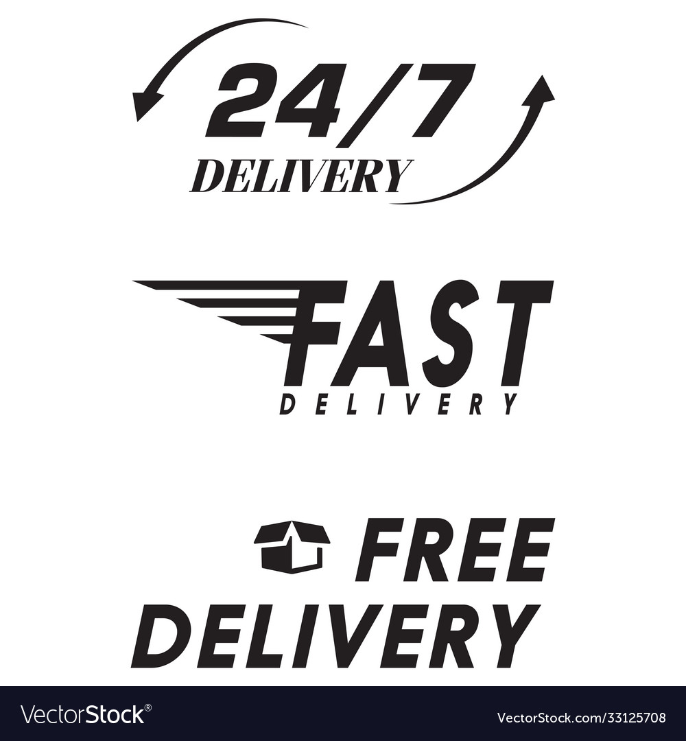 24hrs delivery concept fast delivery 24 hour Vector Image