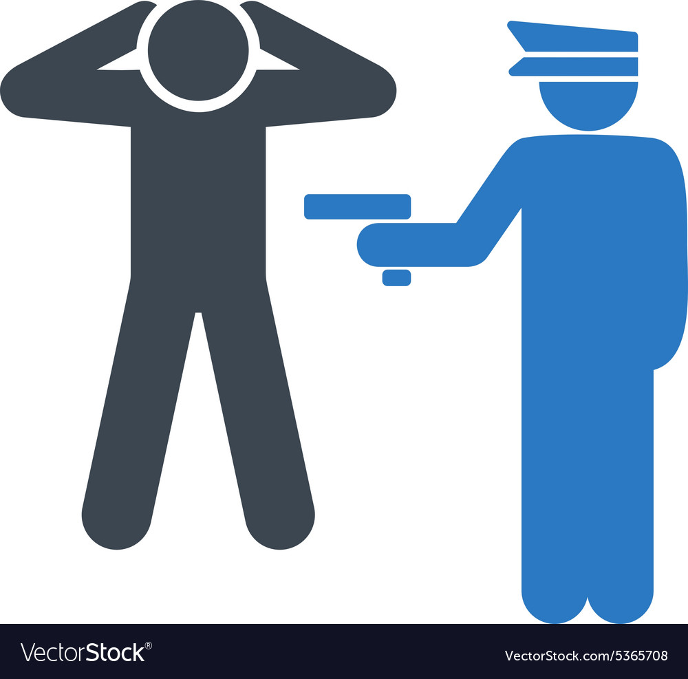 Arrest icon from business bicolor set