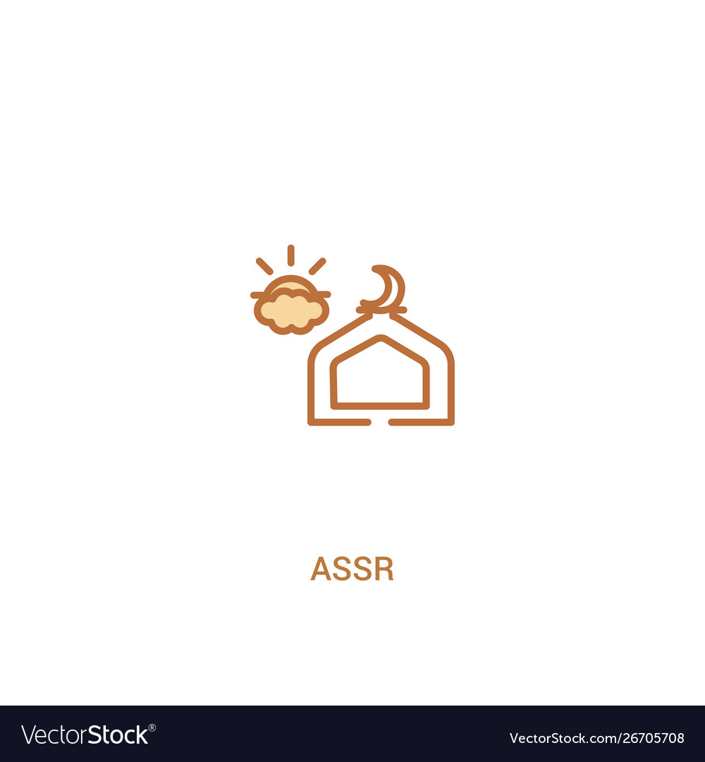 Assr concept 2 colored icon simple line element vector image Assr concept 2 colored icon simple line element