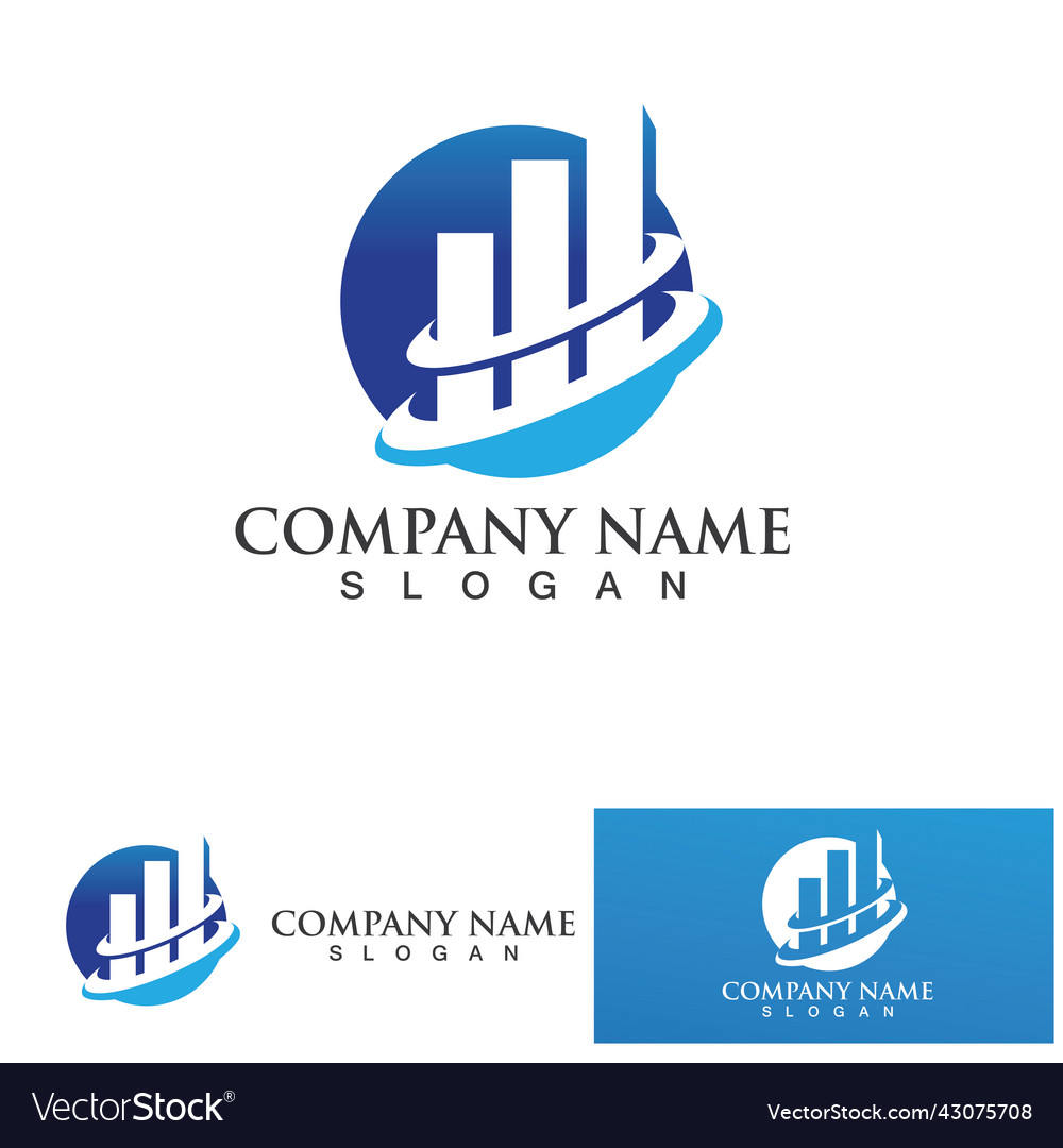 Business finance and marketing logo design Vector Image