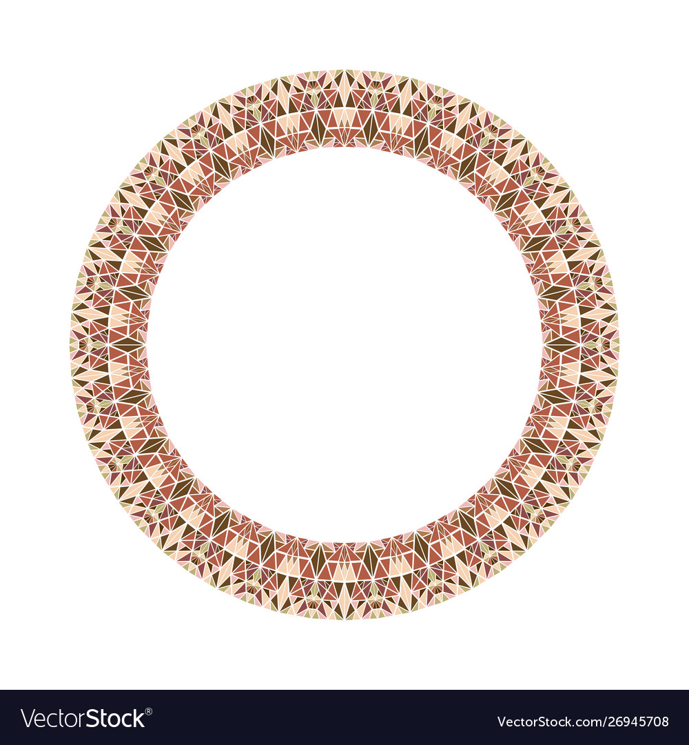 Colorful triangle circular frame - round design