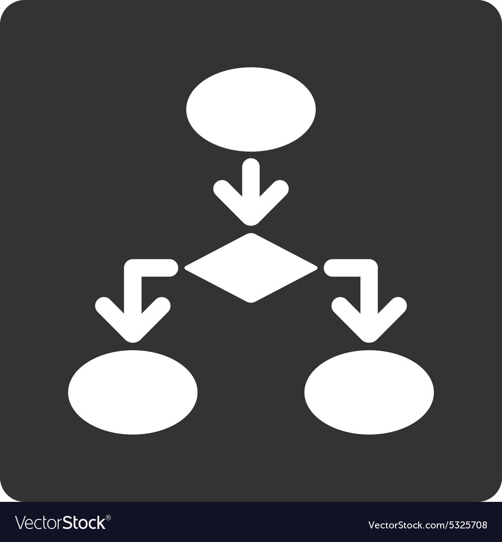 Flowchart icon from commerce buttons overcolor set