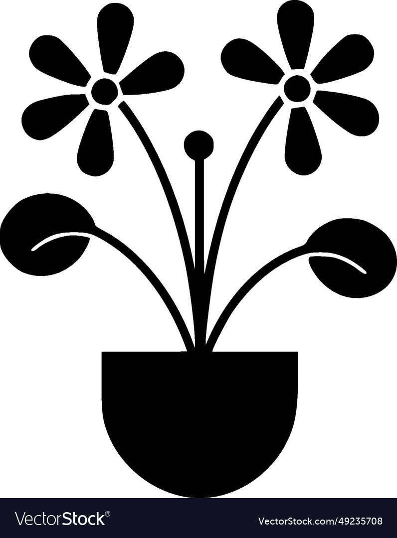 Flowers - minimalist and simple silhouette