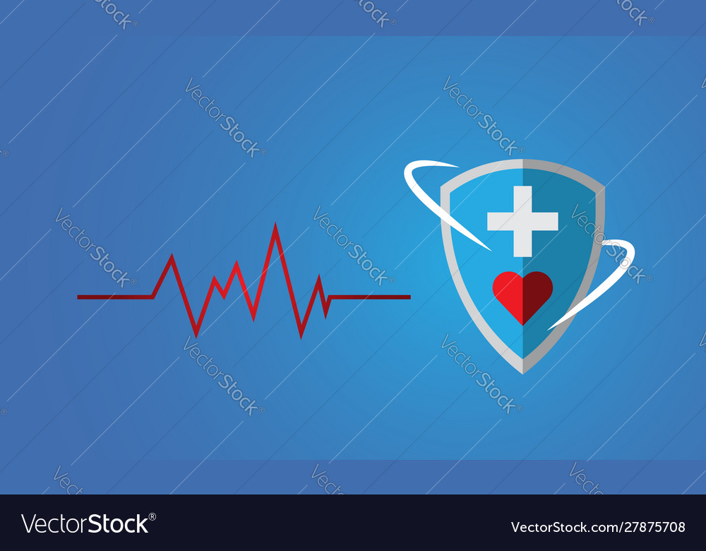 Healthcare protect heart isolated stock