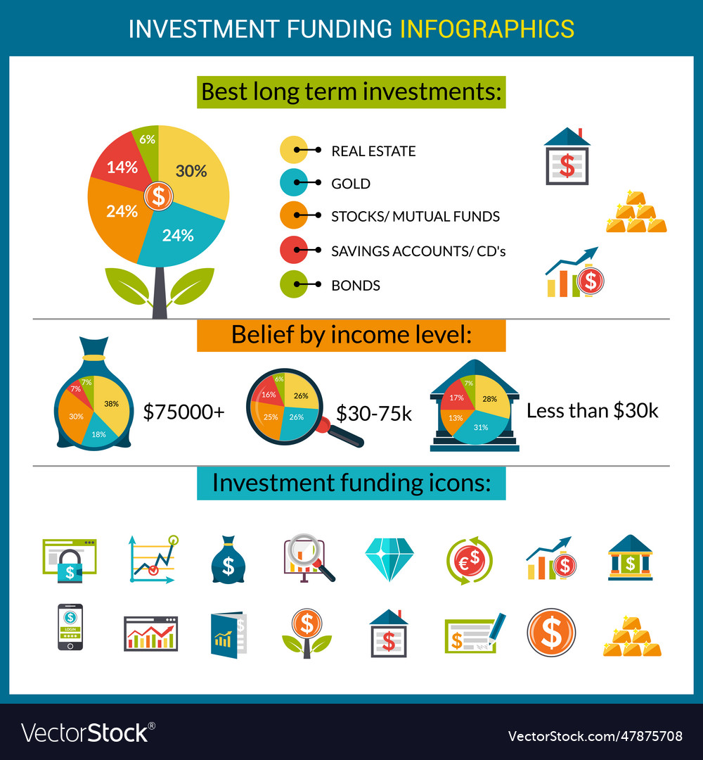 Investment funds profit infographics investment Vector Image