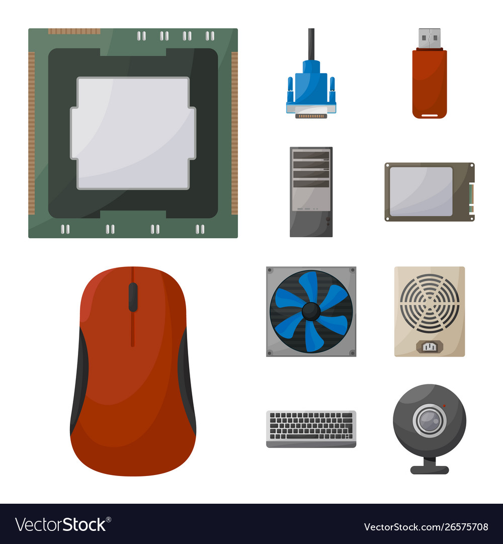 Isolierte Objektrechner und Hardwaresymbol vector image Isolierte Objektrechner und Hardwaresymbol