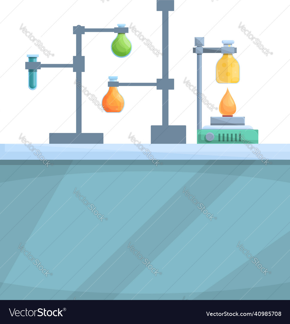 Research lab table icon cartoon scientist Vector Image Research lab table icon cartoon scientist Vector Image