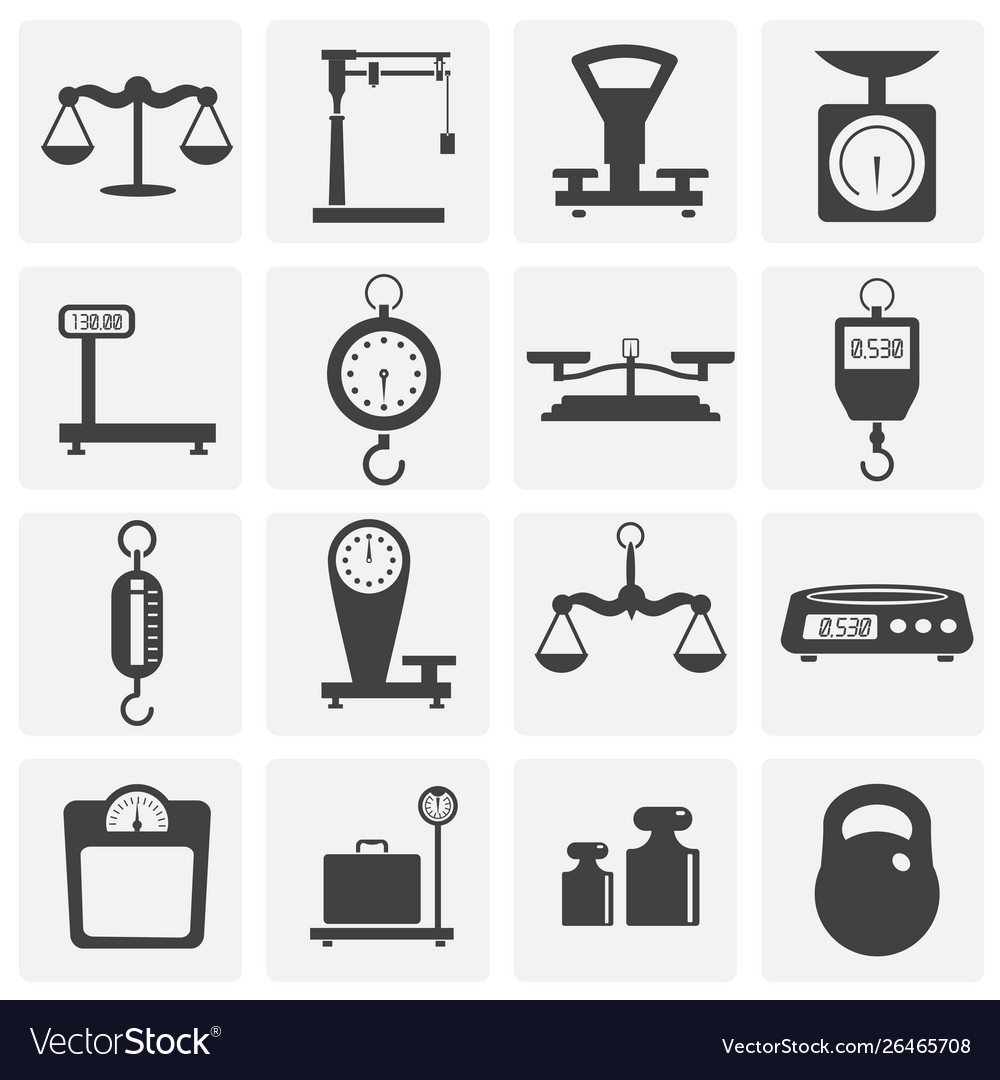 Scale related icons set on background for graphic Vector Image Scale related icons set on background for graphic