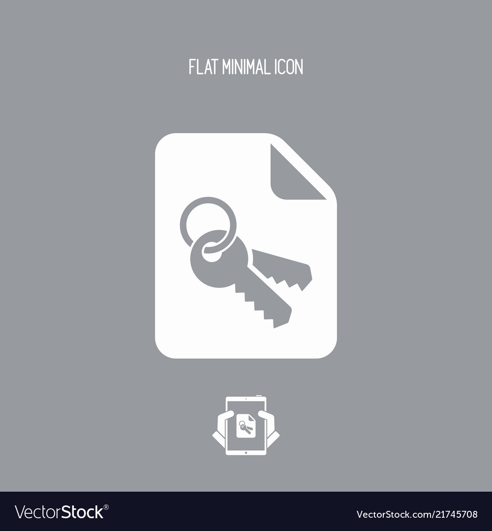 Secure data protection - minimal flat icon vector image Secure data protection - minimal flat icon