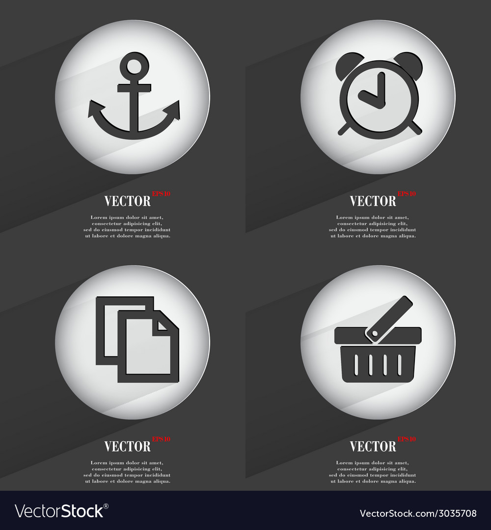 Set von einfarbigen Web-Tasten flaches Design einfach