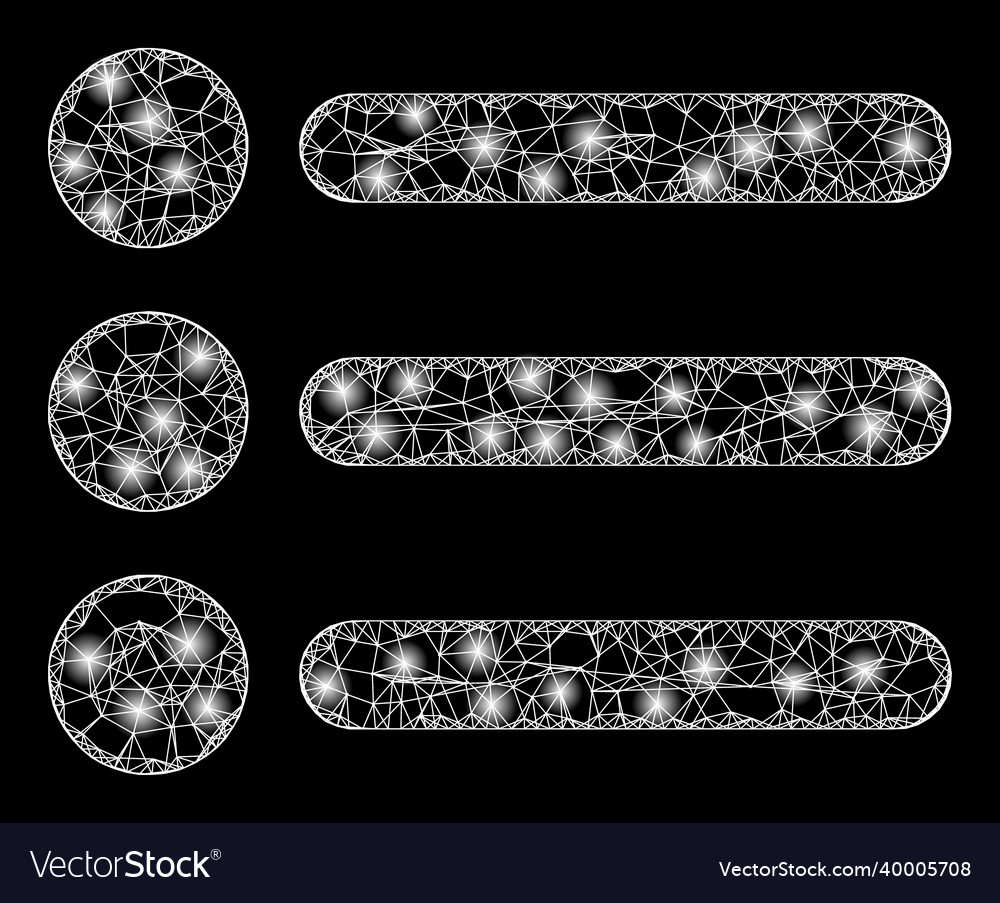 Shiny network mesh list items with light spots vector image Shiny network mesh list items with light spots