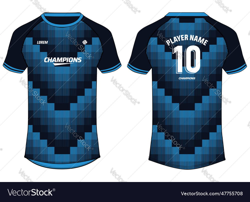 Sports jersey t shirt design flat sketch Vector Image