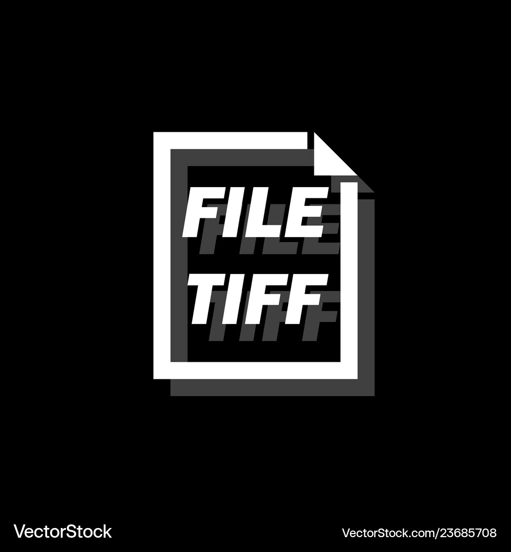 Tiff file icon flat Royalty Free Vector Image - VectorStock