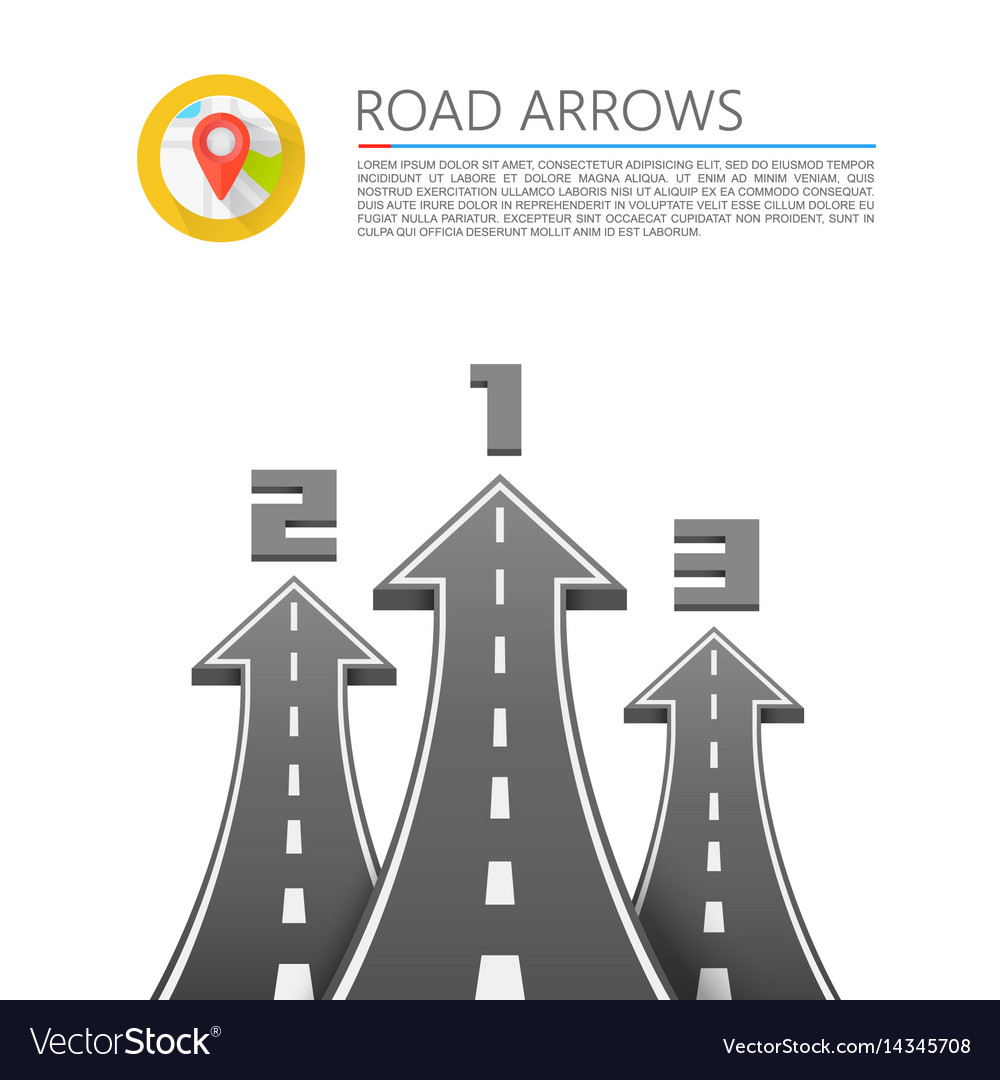Upward Road with Arrow