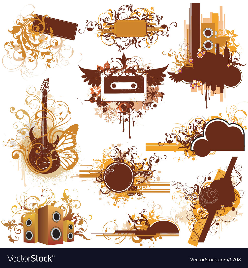 Modern Music Notes Vectors Download Free Vectors Clipart