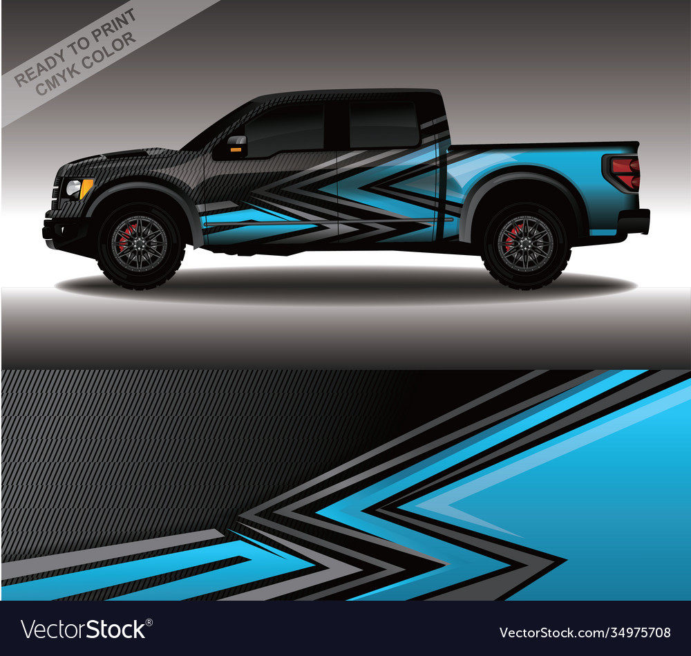 Wrap car decal design custom livery race rally Vector Image