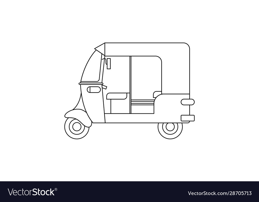 Bajaj coloring book transportation to educate Vector Image