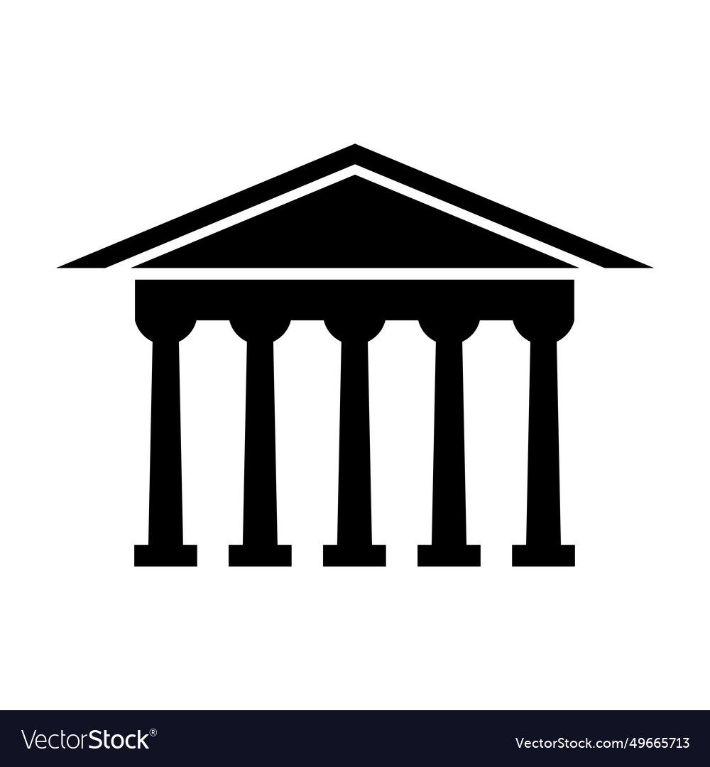 Bank black icon on white background