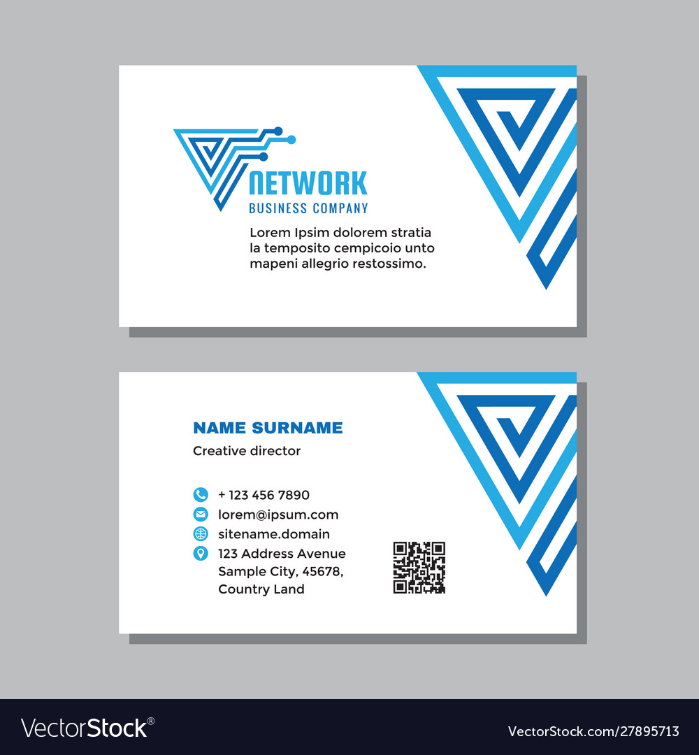 Business visit card template with logo - concept vector image Business visit card template with logo - concept