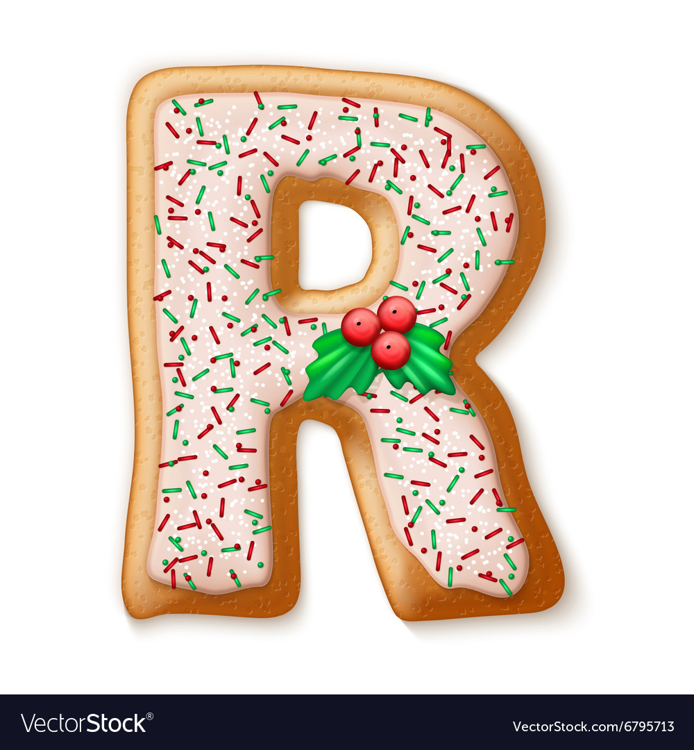 Christmas Gingerbread Cookies Alphabet Royalty Free Vector 3787