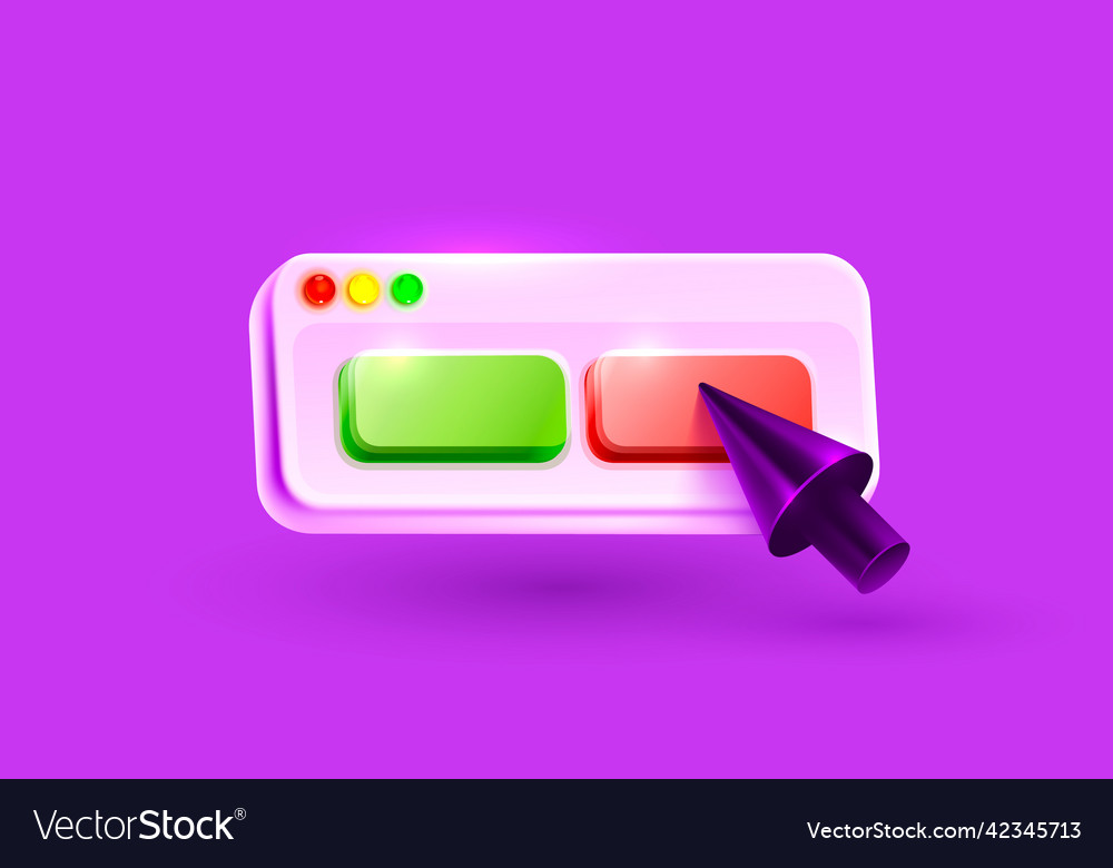 Confirmation window make a choice press button vector image Confirmation window make a choice press button