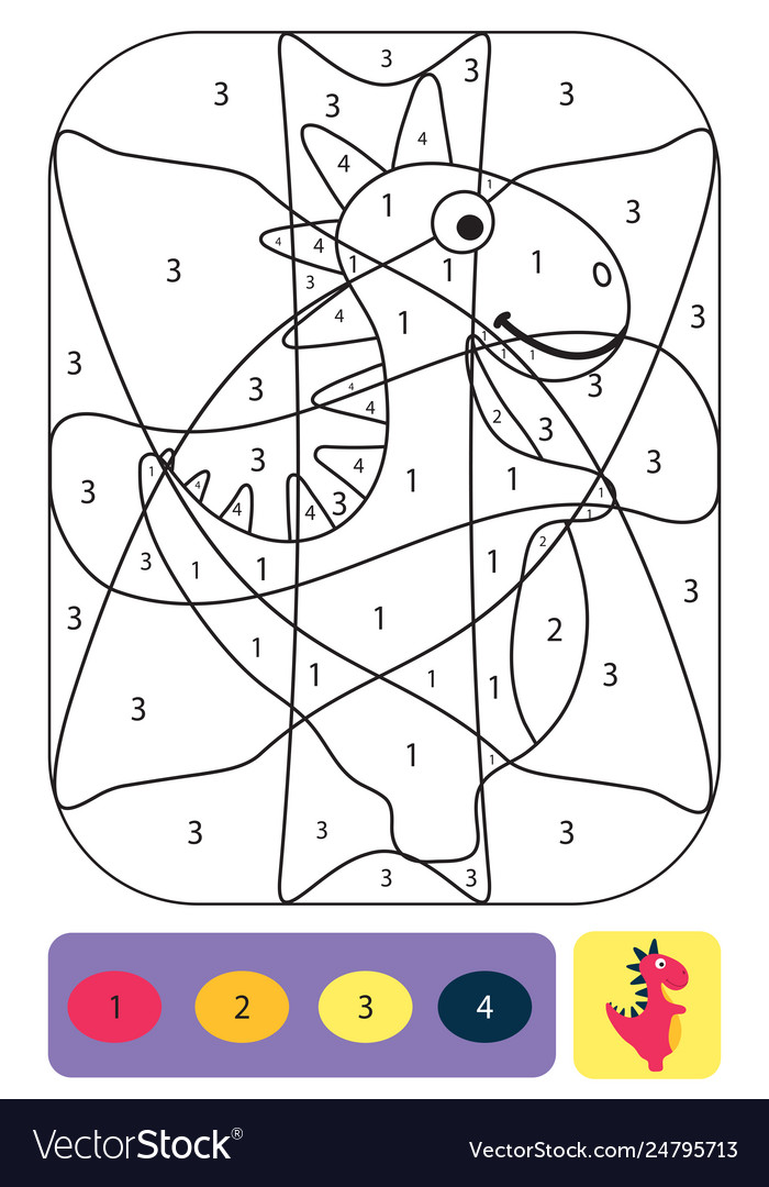 Cute dino coloring page for kids puzzle