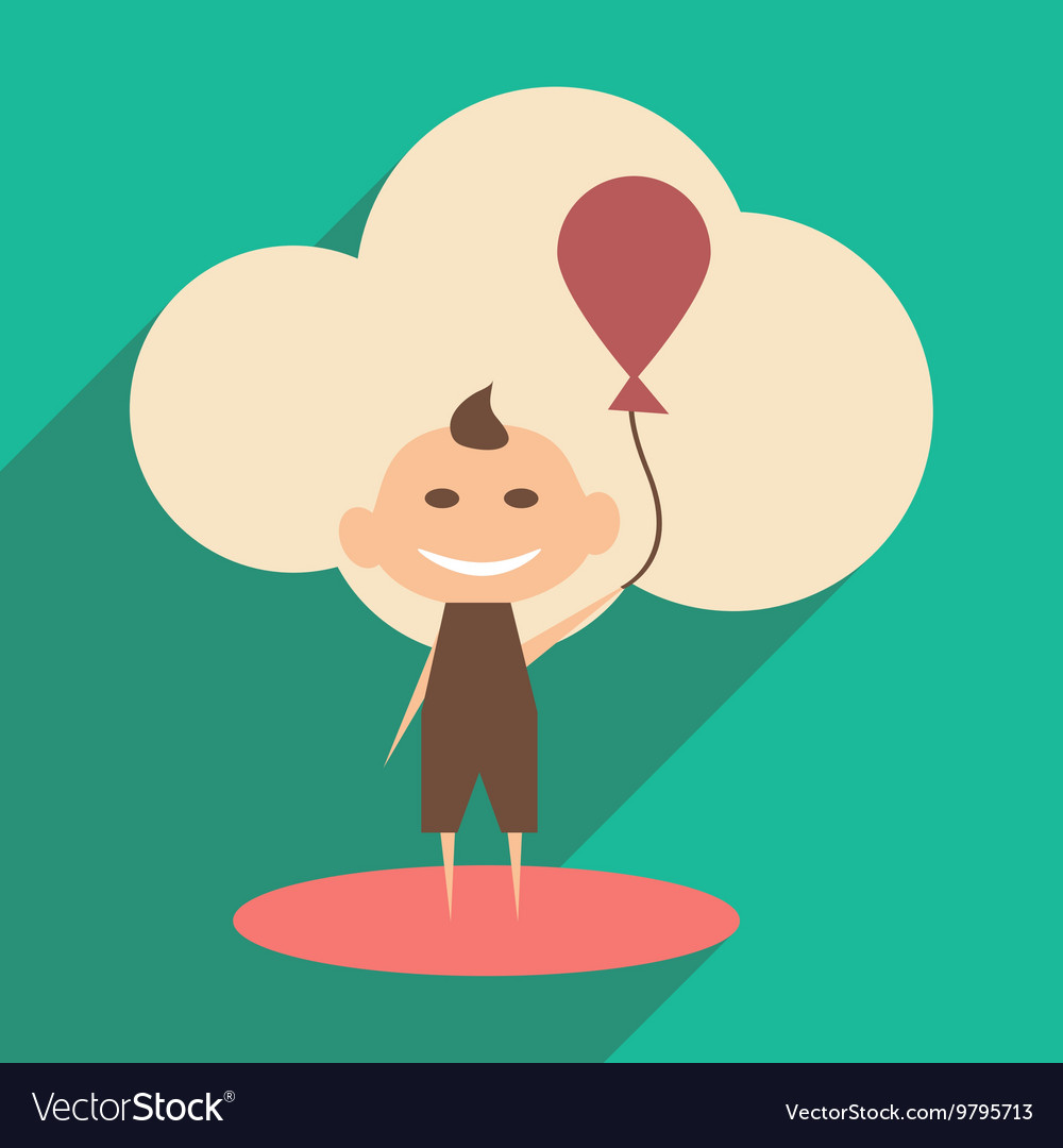 Flat with shadow icon and mobile application child
