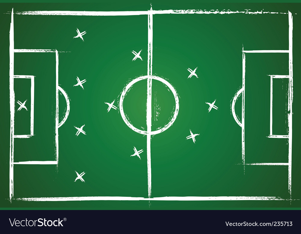 Football teamwork strategy Royalty Free Vector Image