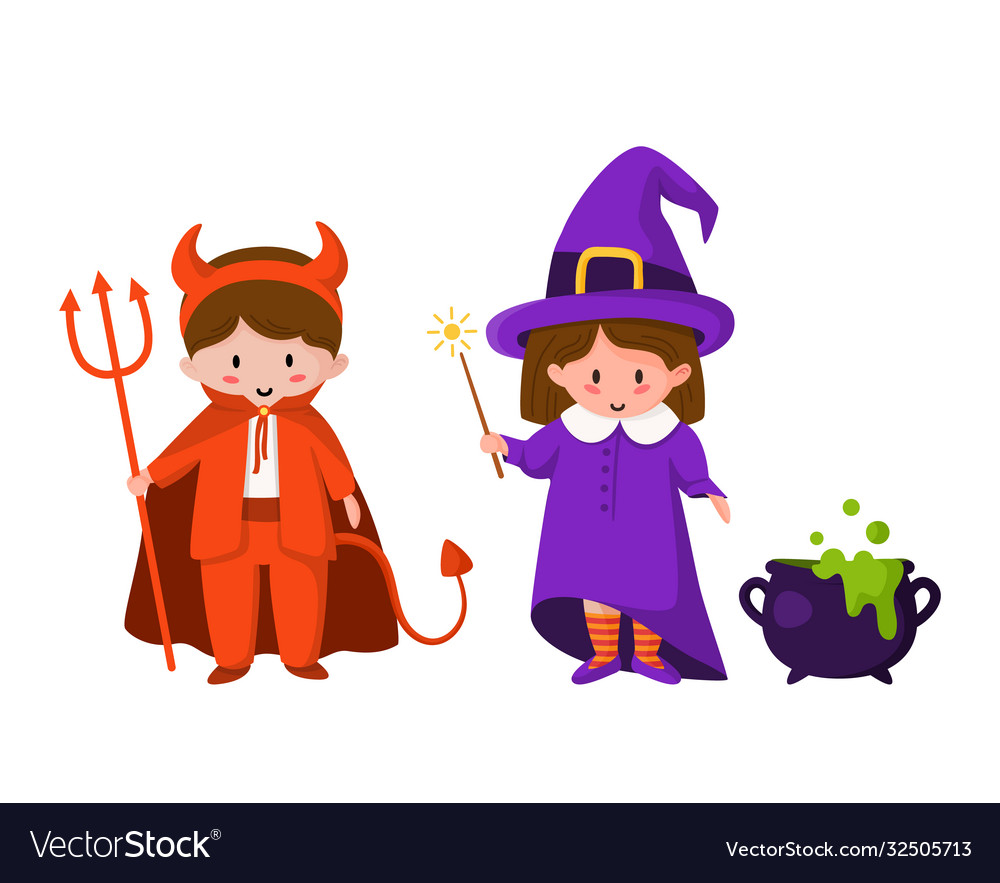 Halloween cartoon cute isolated items