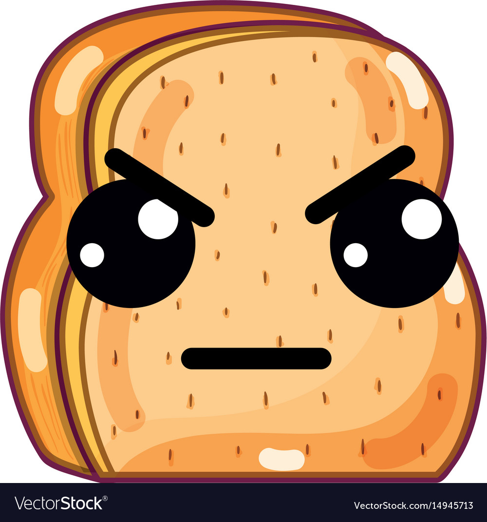 Kawaii süß zornig gehacktes Brot