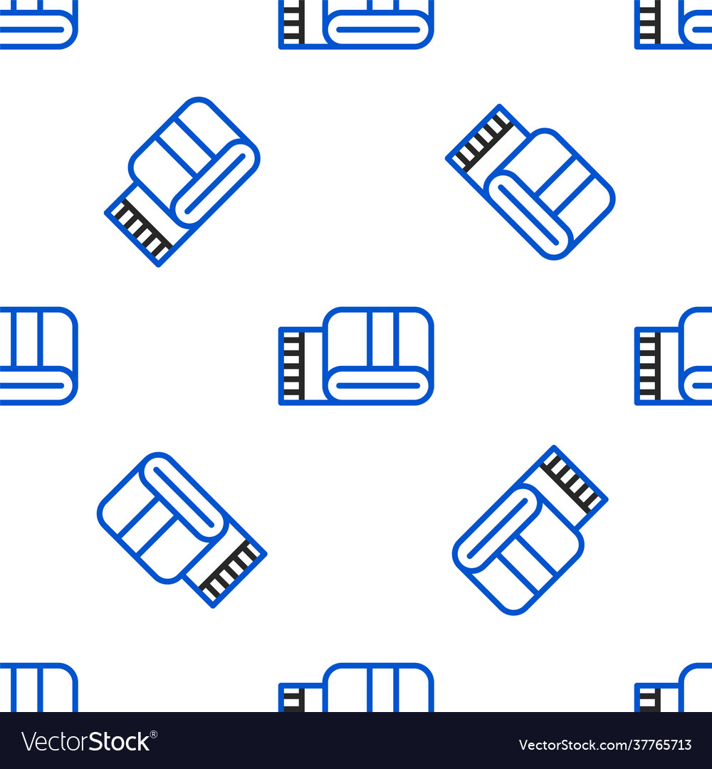Line towel stack icon isolated seamless pattern Vector Image Line towel stack icon isolated seamless pattern