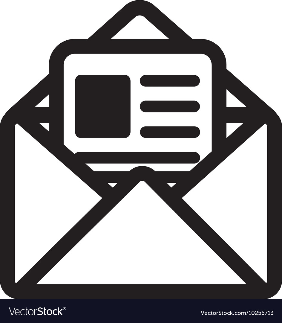 Mail post envelope correspondence icon Royalty Free Vector