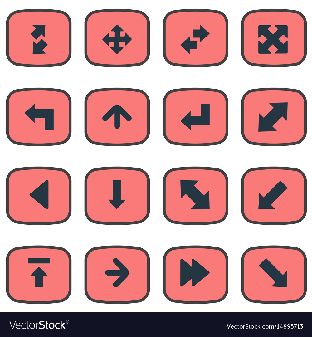 Set of simple cursor icons